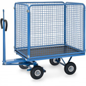 Remorque à Bras Industrielle avec Ridelles Grillagées - 1135x795mm - 750kg