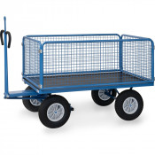Remorque à Bras Industrielle avec Ridelles Grillagées - 1535x895mm - 1000kg