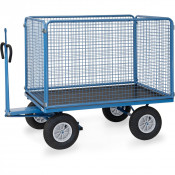Remorque à Bras Industrielle avec Ridelles Grillagées - 1535x895mm - 1000kg