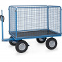 Remorque à Bras Industrielle avec Ridelles Grillagées - 1535x895mm - 1000kg