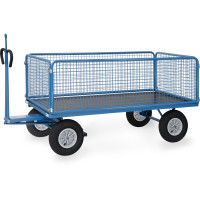 Remorque à Bras Industrielle avec Ridelles Grillagées - 1935x995mm - 1250kg Remorque à Bras Industrielle avec Ridelles Grillagées - 1935x995mm - 1250kg