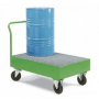 Chariot porte-fût stockage vertical des produits toxiques