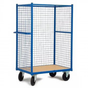 Chariot à étagères côtés grillagés