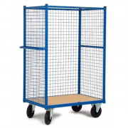 Chariot à étagères côtés grillagés