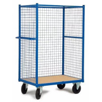 Chariot à étagères côtés grillagés