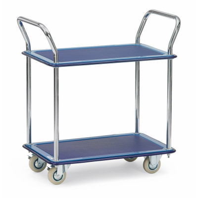 Chariot à plateaux acier capacité 120 kg - Fetra