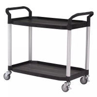 Chariot long. 1100 mm à 2 plateaux plastiques 250 kg
