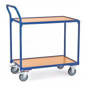 Servante 300 kg, 2 plateaux avec barres de poussée