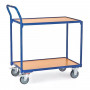Servante 300 kg, 2 plateaux avec barres de poussée