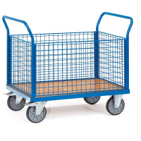 Chariot à 4 Ridelles en Treillis Métallique - 850x450mm - 500kg Chariot à 4 Ridelles en Treillis Métallique - 850x450mm - 500kg