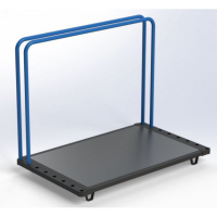 Rack de rangement panneau à 2 ridelles