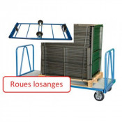 Chariot Charges Lourdes à Roues Losange - 1600x800mm - 1200kg