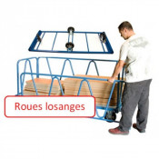 Chariot Charges Lourdes à Roues Losange - 2000x800mm - 1200kg