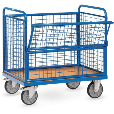 Chariot Conteneur Grillagé - 1000x700mm - 600kg