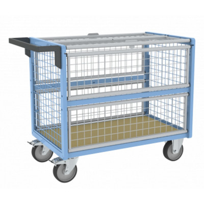 Chariot Conteneur Sécurisé - 985x565mm - 500kg