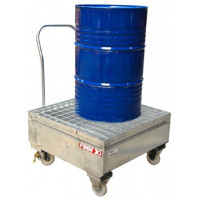 Chariot de Rétention Acier Galvanisé 220l - 1 Fûts - 800x800mm Chariot de Rétention Acier Galvanisé 220l - 1 Fûts - 800x800mm