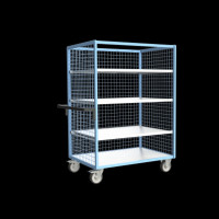 Chariot de Transport Grillagé - 3 Côtés 3 Plateaux - 1165x785x1720mm - 500kg Chariot de Transport Grillagé - 3 Côtés 3 Plateaux - 1165x785x1720mm - 500kg