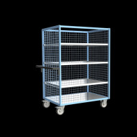 Chariot de Transport Grillagé - 3 Côtés 3 Plateaux - 1165x785x1720mm - 500kg Chariot de Transport Grillagé - 3 Côtés 3 Plateaux - 1165x785x1720mm - 500kg