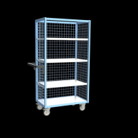 Chariot de Transport Grillagé - 3 Côtés 3 Plateaux - 815x485x1690mm - 250kg Chariot de Transport Grillagé - 3 Côtés 3 Plateaux - 815x485x1690mm - 250kg