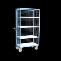 Chariot de Transport Grillagé - 3 Côtés 3 Plateaux - 815x485x1720mm - 500kg Chariot de Transport Grillagé - 3 Côtés 3 Plateaux - 815x485x1720mm - 500kg