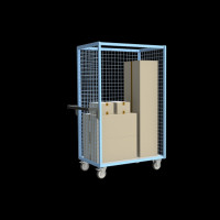 Chariot de Transport Grillagé - 3 Côtés - 965x585x1690mm - 250kg Chariot de Transport Grillagé - 3 Côtés - 965x585x1690mm - 250kg