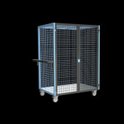 Chariot de Transport Grillagé - 4 Côtés Verrouillable - 1165x785x1690mm - 250kg
