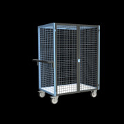 Chariot de Transport Grillagé - 4 Côtés Verrouillable - 1165x785x1720mm - 500kg