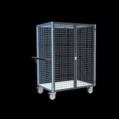Chariot de Transport Grillagé - 4 Côtés Verrouillable - 1165x785x1720mm - 500kg