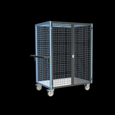 Chariot de Transport Grillagé - 4 Côtés Verrouillable - 1165x785x1720mm - 500kg
