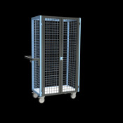 Chariot de Transport Grillagé - 4 Côtés Verrouillable - 815x485x1690mm - 250kg