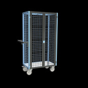 Chariot de Transport Grillagé - 4 Côtés Verrouillable - 815x485x1720mm - 500kg