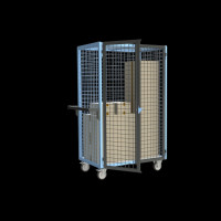 Chariot de Transport Grillagé - 4 Côtés Verrouillable - 965x585x1690mm - 250kg Chariot de Transport Grillagé - 4 Côtés Verrouillable - 965x585x1690mm - 250kg