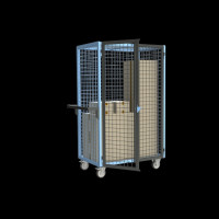 Chariot de Transport Grillagé - 4 Côtés Verrouillable - 965x585x1690mm - 250kg Chariot de Transport Grillagé - 4 Côtés Verrouillable - 965x585x1690mm - 250kg