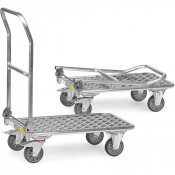 Chariot ESD à dossier rabattable alu - 720x450mm - 200kg
