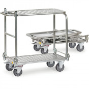 Chariot ESD à dossier rabattable alu - 720x450mm - 200kg