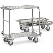 Chariot ESD à dossier rabattable alu - 720x450mm - 200kg