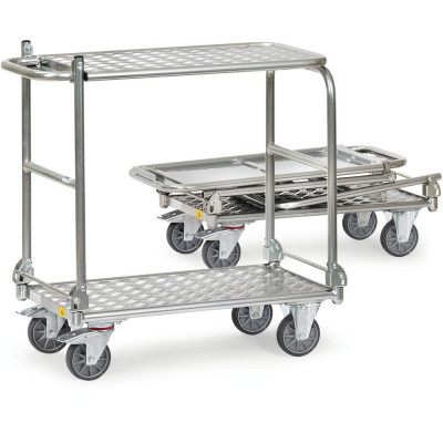 Chariot ESD à dossier rabattable alu - 720x450mm - 200kg