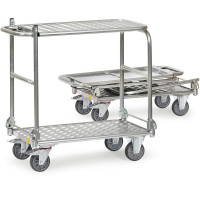 Chariot ESD à dossier rabattable alu - 720x450mm - 200kg Chariot ESD à dossier rabattable alu - 720x450mm - 200kg