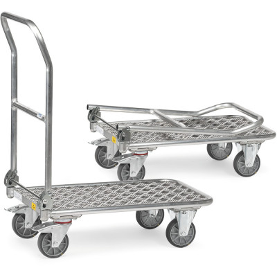Chariot ESD dossier rabattable alu - Fetra, robustesse et confort