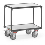 Rouleur de bacs ESD, 2 plateaux avec rebord - 605x408mm - 250kg