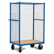 Chariot à 2 étagères avec côtés grillagés