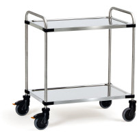 Chariot Inox 2 Plateaux - 800x500mm - 120kg Chariot Inox 2 Plateaux - 800x500mm - 120kg