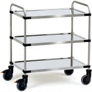 Chariot Inox 3 Plateaux - 800x500mm - 150kg