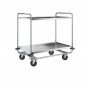 Desserte Inox 18/10e - 2 Plateaux - 1000x600mm - H.1010mm - 160kg