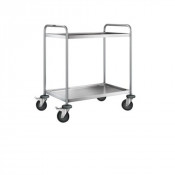 Desserte Inox 18/10e - 2 Plateaux - 800x500mm - H.950mm - 120kg