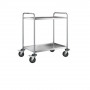 Desserte Inox 18/10e - 2 Plateaux - 800x500mm - H.950mm - 120kg