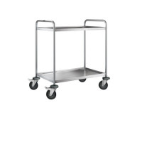 Desserte Inox 18/10e - 2 Plateaux - 800x500mm - H.950mm - 120kg Desserte Inox 18/10e - 2 Plateaux - 800x500mm - H.950mm - 120kg