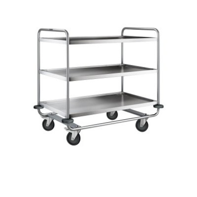 Desserte Inox 18/10e - 3 Plateaux - 1000x600mm - H.1010mm - 200kg