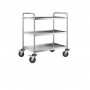 Desserte Inox 18/10e - 3 Plateaux - 800x500mm - H.950mm - 120kg