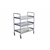 Desserte Inox 18/10e - 3 Plateaux - 835x435mm - H.1030mm - 300kg